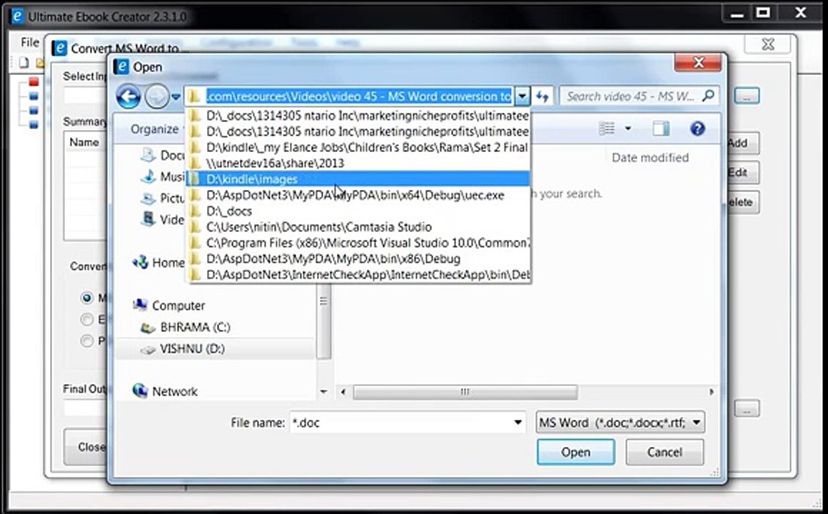 10.Convert MS Word directly to MOBI, EPUB or PDF