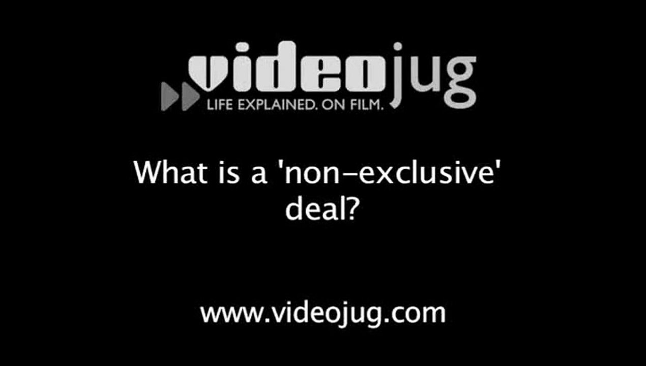 What is an 'non exclusive' deal?: Publishing Contract Terms
