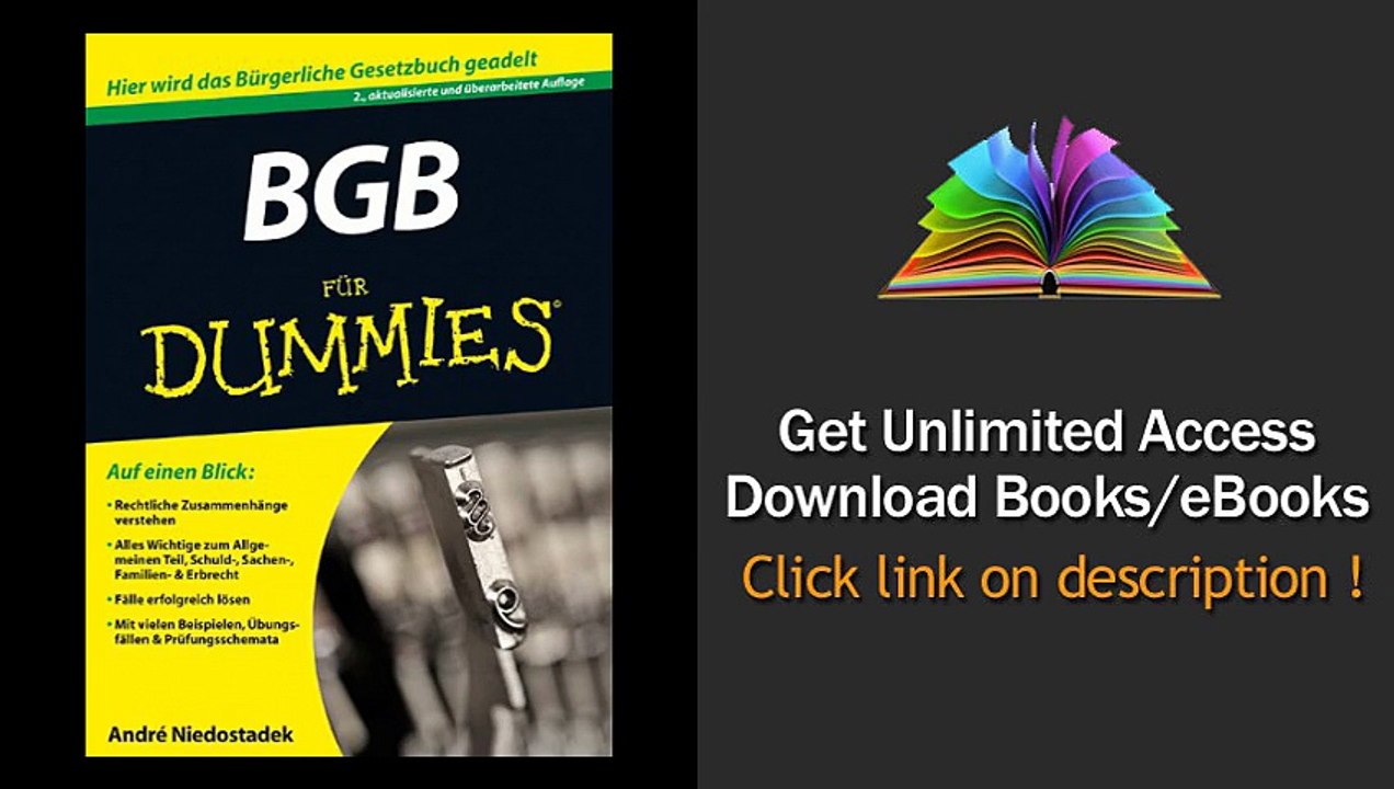 BGB fr Dummies PDF