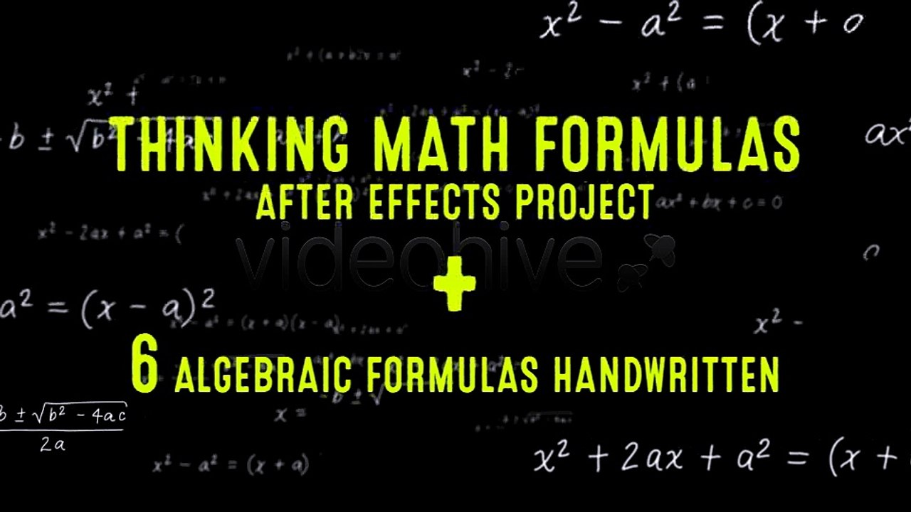 After Effects Project Files - Thinking Math Formulas - VideoHive 10148905