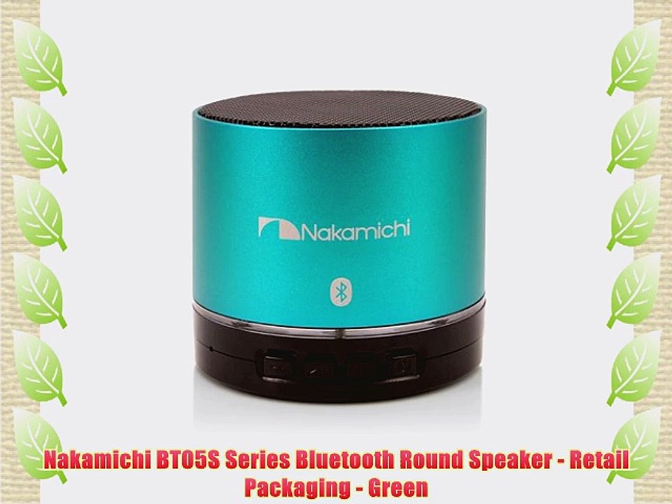 Nakamichi BT05S Series Bluetooth Round Speaker - Retail Packaging - Green