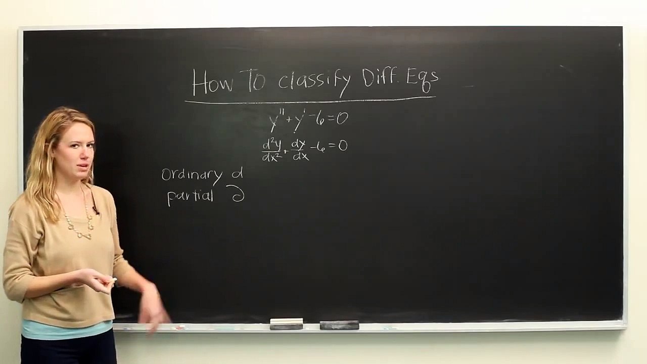 Equations : How to Classify Differential Equations