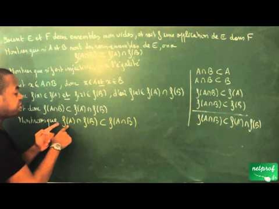 0066 / Ensembles et applications / f (A n B) c f (A) n f (B)