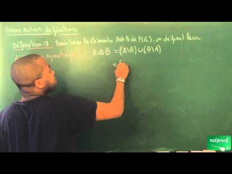 ABG / Ensembles et applications / Différence symétrique de deux ensembles (ECS)