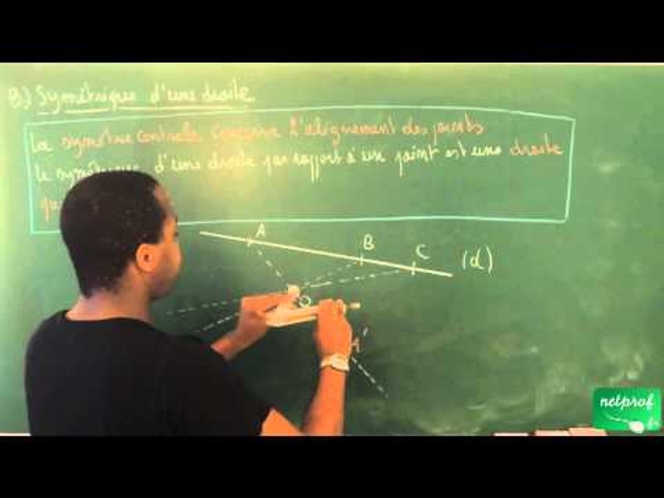 AAM / Symétrie centrale / Symétrique d'une droite