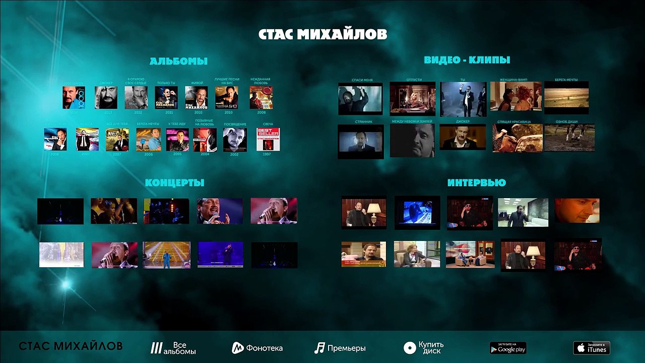 Стас Михайлов - Альбомы-Клипы-Концерты-Интервью