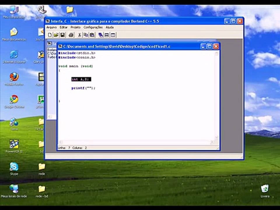 Linguagem de Programação C - váriaveis, prinf, scanf - Aula 2/4 - Módulo 1