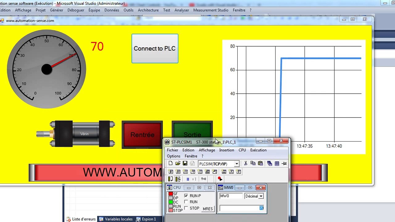 Scada with Visual studio ( Visual basic,C#) and Siemens PLC S7-300
