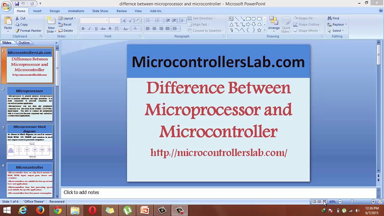 difference between microprocessor and microcontroller