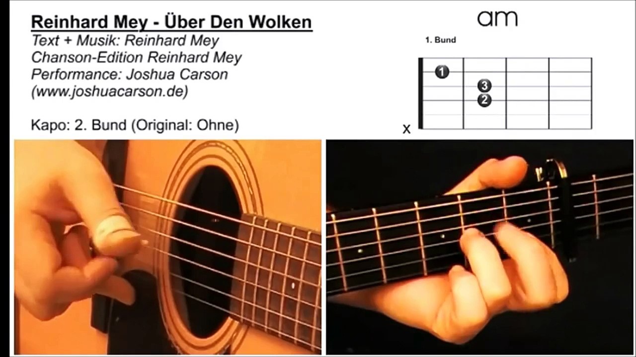 #6 Gitarre lernen für Anfänger: Reinhard Mey - Über Den Wolken Gitarrenlektion!