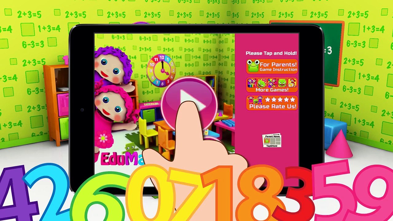 NEW! Preschool EduMath1! Cubic Frog™ Kids Early Math App!