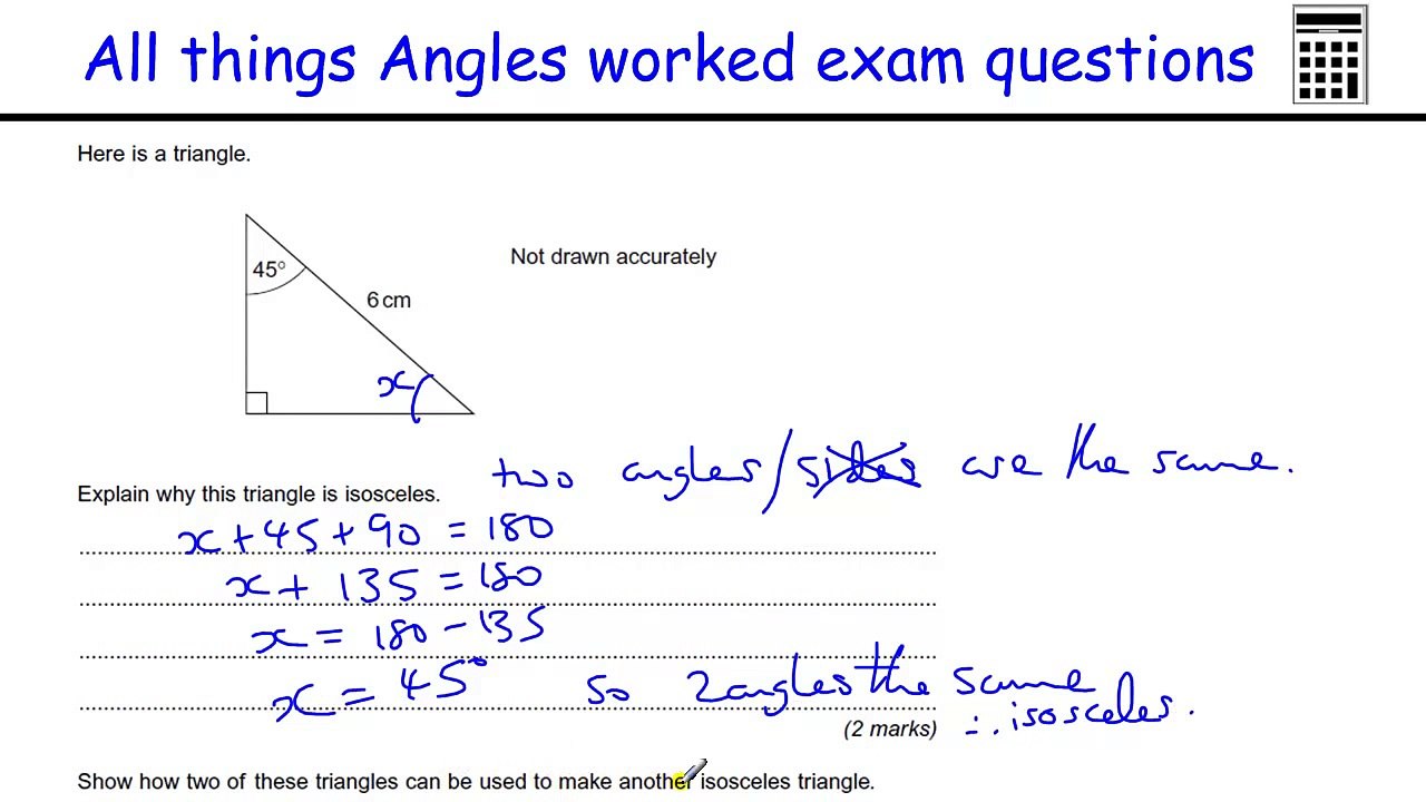 All things Angles GCSE Maths Foundation exam worked examples (triangles, parallel lines, polygons)