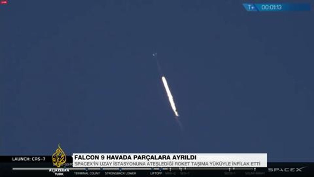 Falcon 9 havada patladı