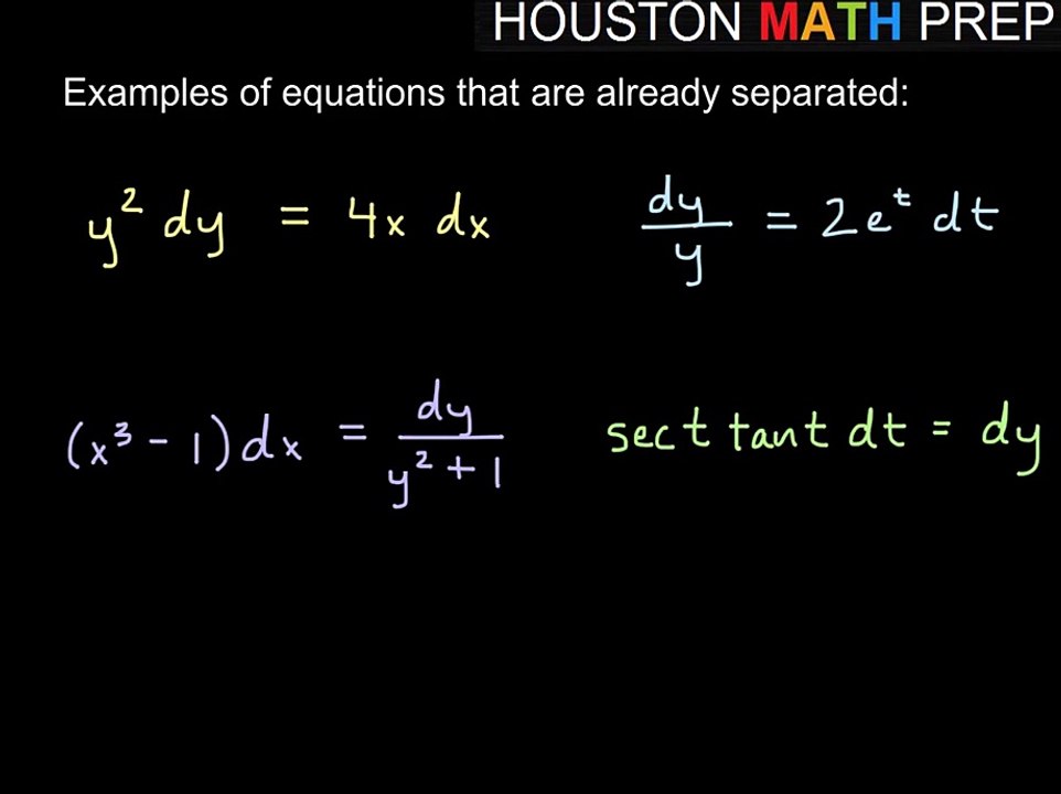 Separable Differential Equations - Intro