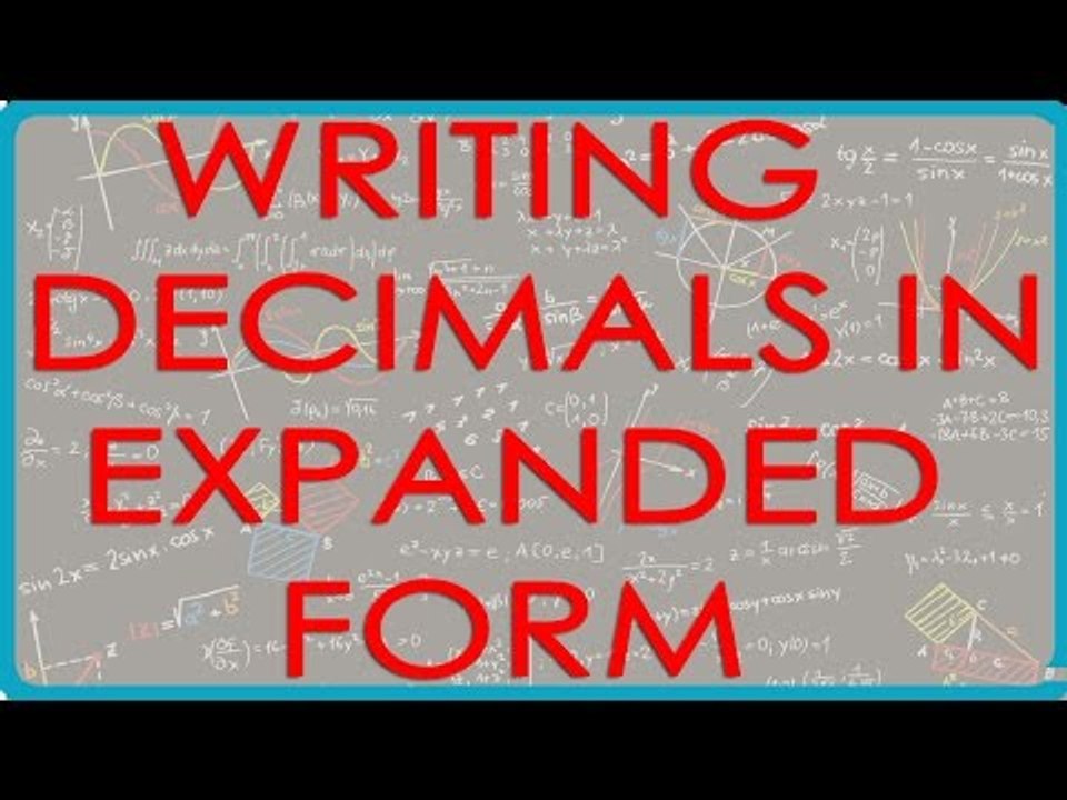 Writing Decimals in expanded Form