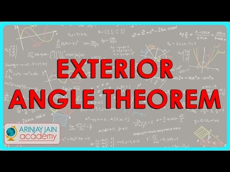 $ CBSE  Maths Class IX, ICSE Maths Class 9 -  Exterior Angle Theorem