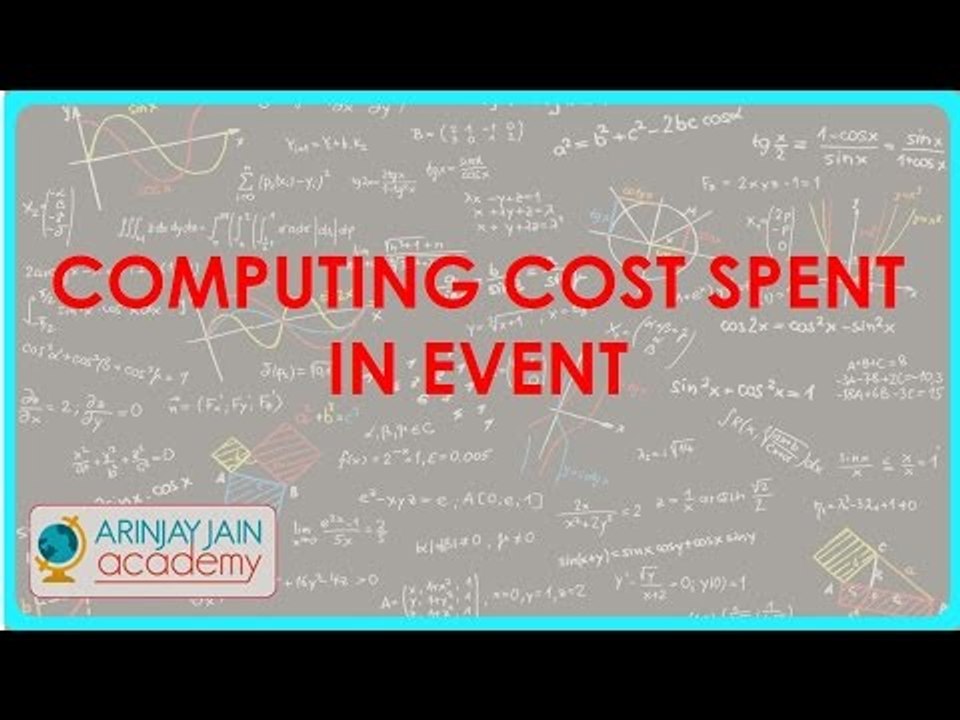 884. Practical Application of Matrices   Computing cost spent in event