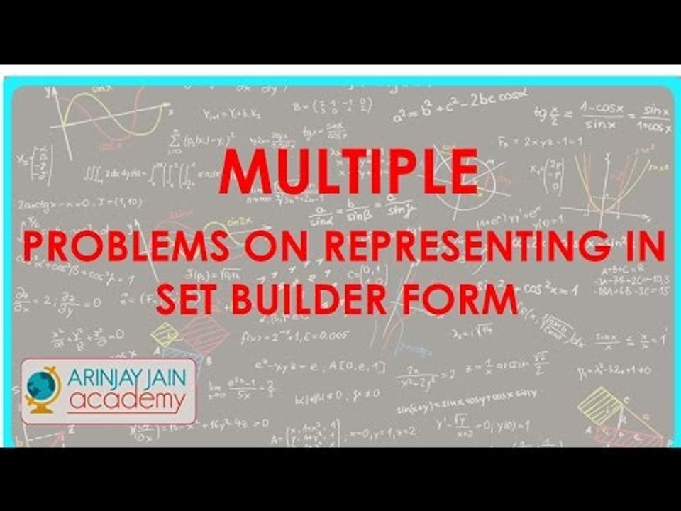 481.$ CBSE  Maths Class XI, ICSE Maths-  Multiple problems on representing in Set builder form