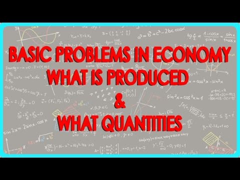 1329. Basic Problems in Economy -  What is produced & what quantities