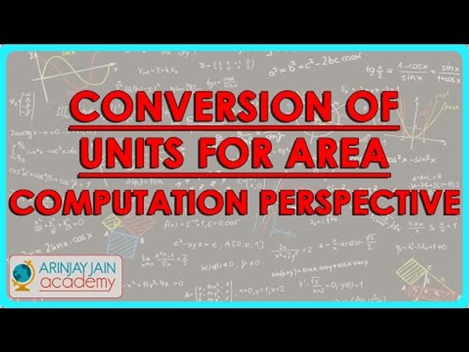 1398. Mathematics Class VII - Conversion of units for area computation perspective.mp4