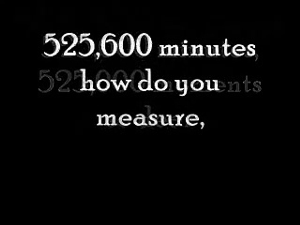 525,600 minutes lyrics