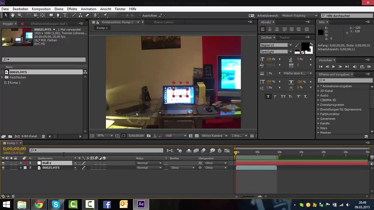MOTION TRACKING [After Effects CC] | Tutorial für Anfänger (German/Deutsch)