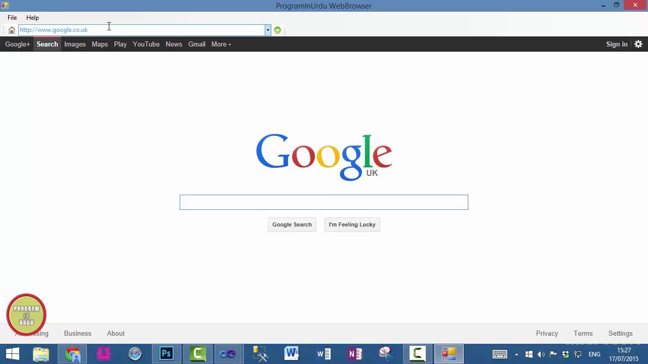 Project (C#) Create Web Browser Application In Urdu (Video 1)