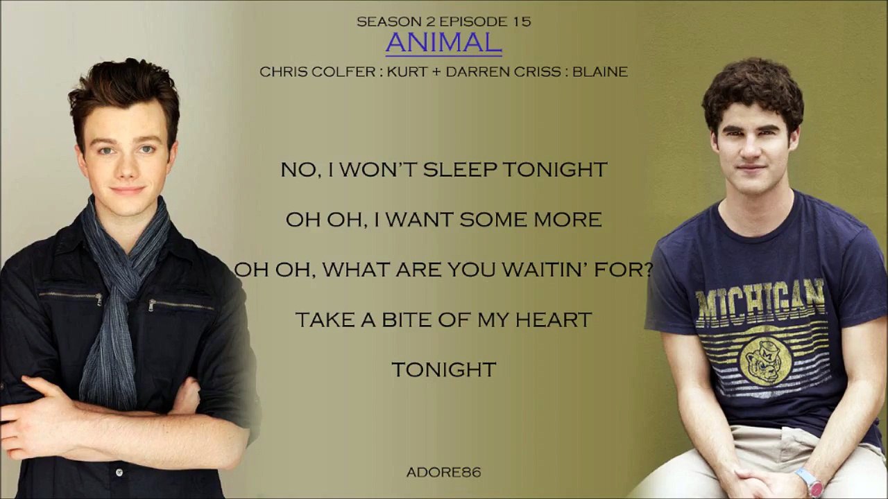 Glee _ Animal Lyrics Lyrics