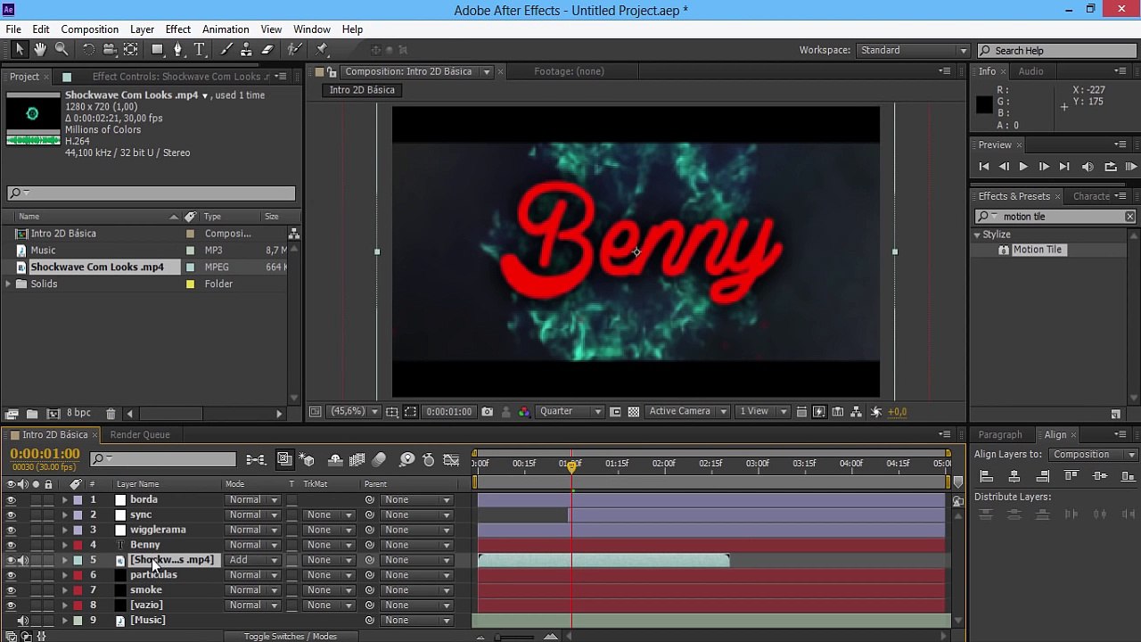 Tutorial de Intro 2D Avançada - After Effects