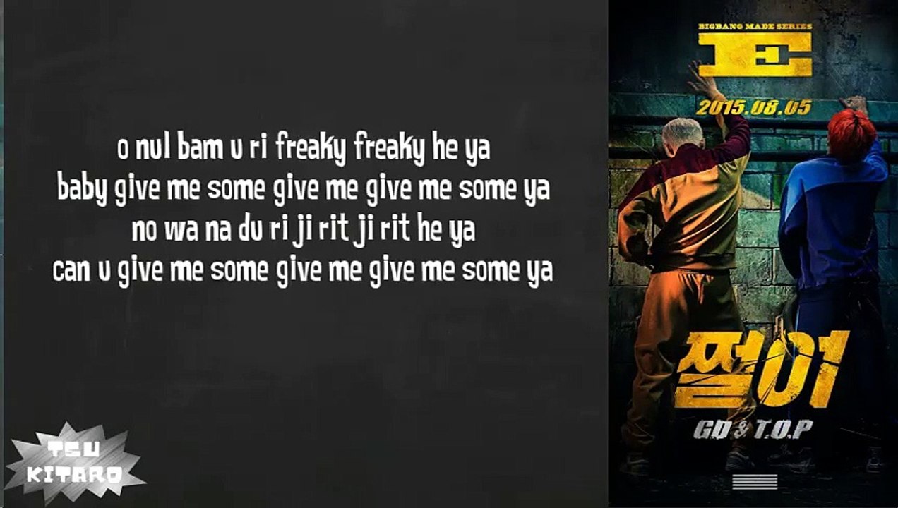 BigBang - Zutter lyrics (easy lyrics)