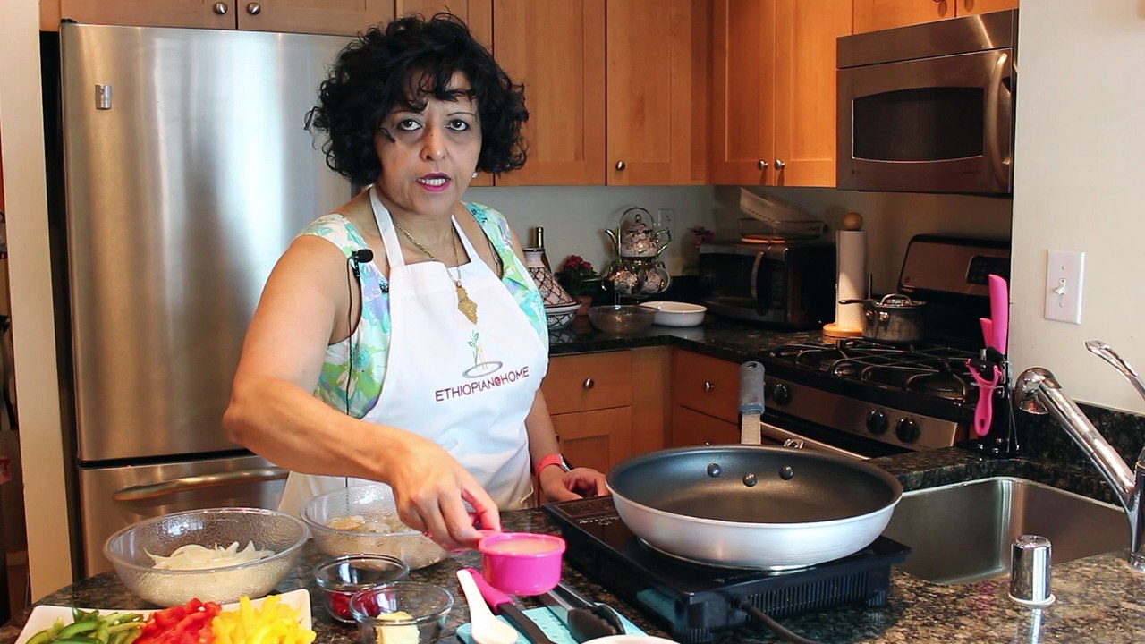 Ethiopian Shrimp Tibs (Ethiopian Fajitas)