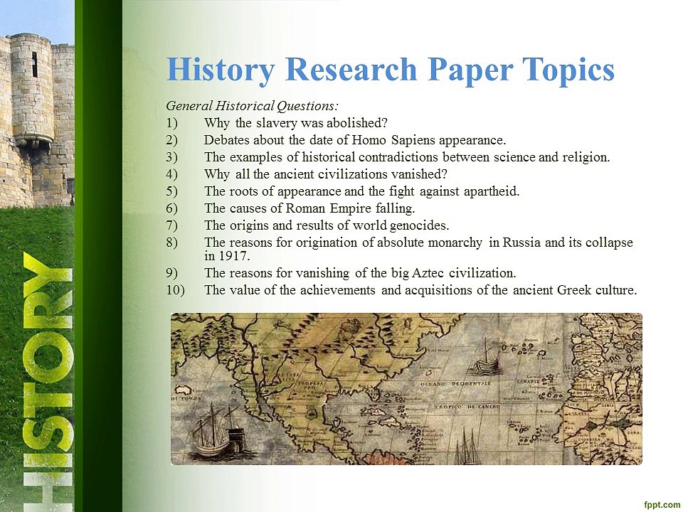 History Research Paper Topics