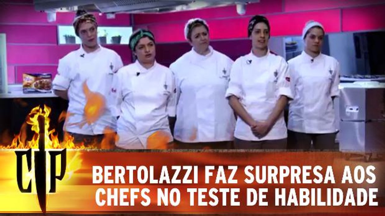 Bertolazzi faz surpresa aos  chefs no teste de habilidade