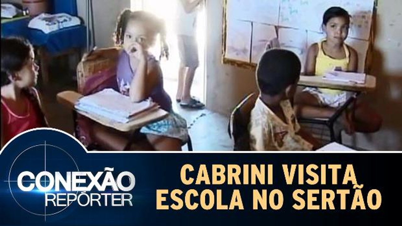 Cabrini mostra dificuldades em escola do sertão