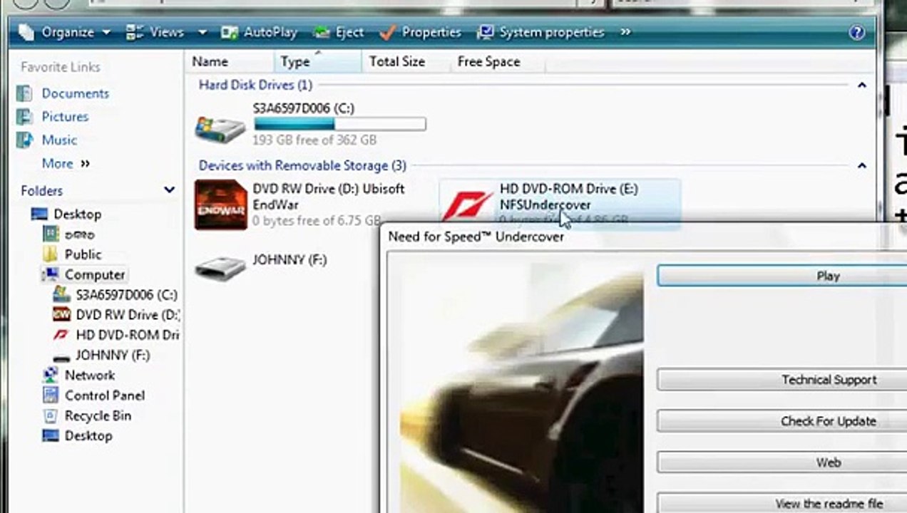 Need For Speed:Undercover Registration code problem