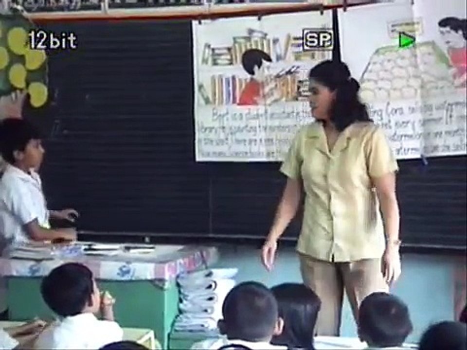 ICTC Mathematics teacher on a class demo at Sum-ag Elem