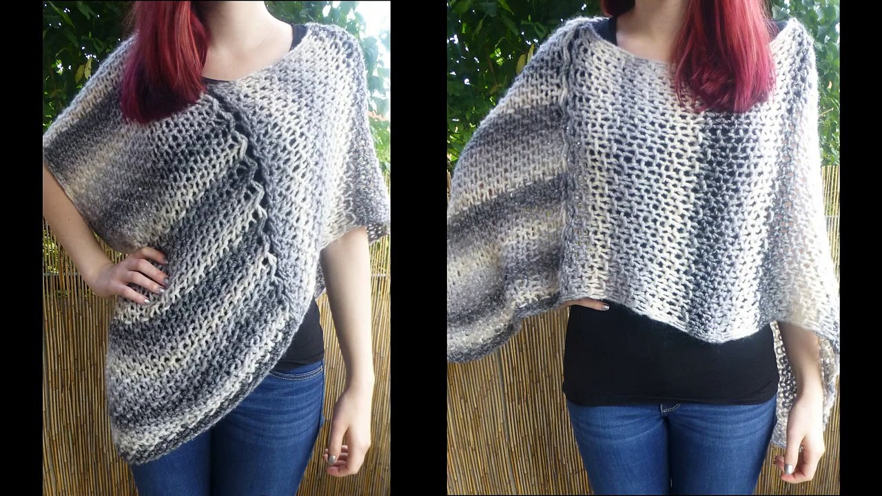 Poncho stricken | Anleitung für Anfänger