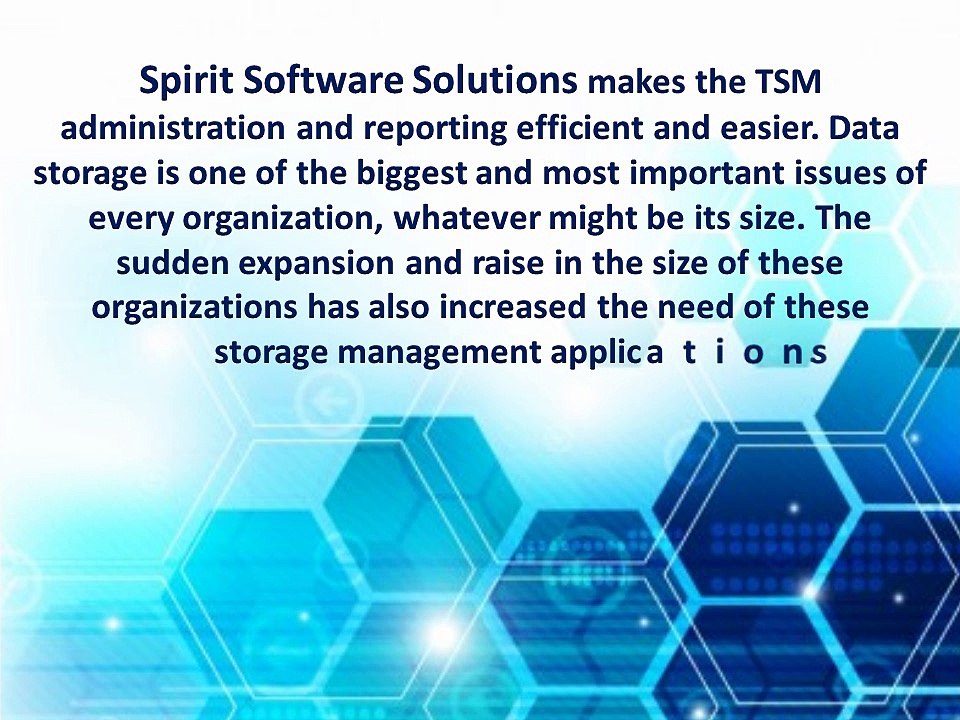 Potentiality of TSM Software in Protecting Business Data