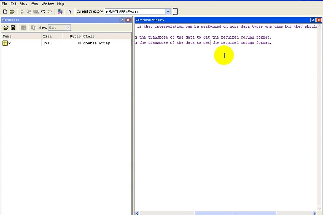 Interpolation  Matlab Part 2 Matlab
