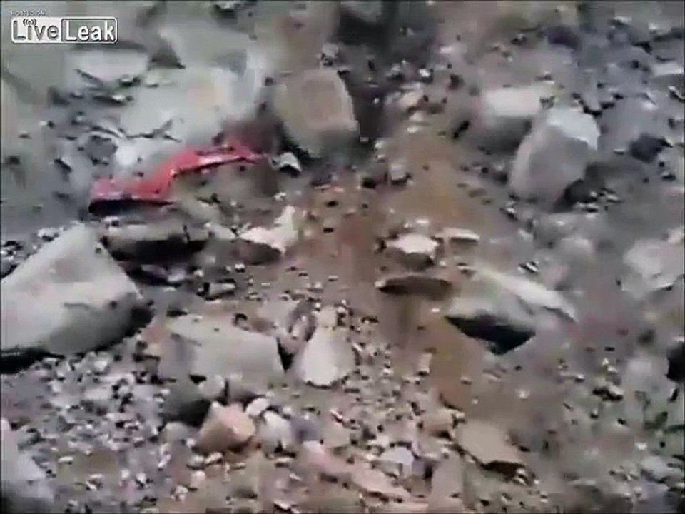 Diggers rock, rock, rock - more rocks, rock, rocks, landslide!