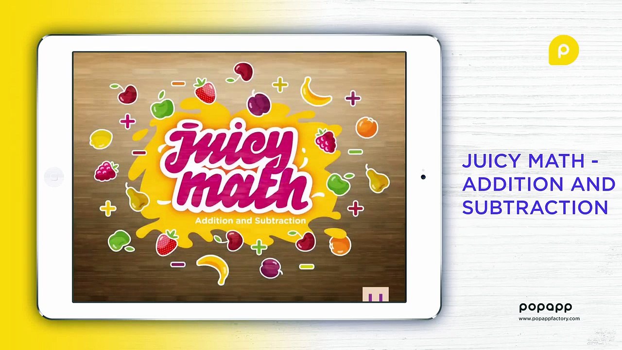 Kids Learning Math App for iPad - Juicy Math Addition and Subtraction
