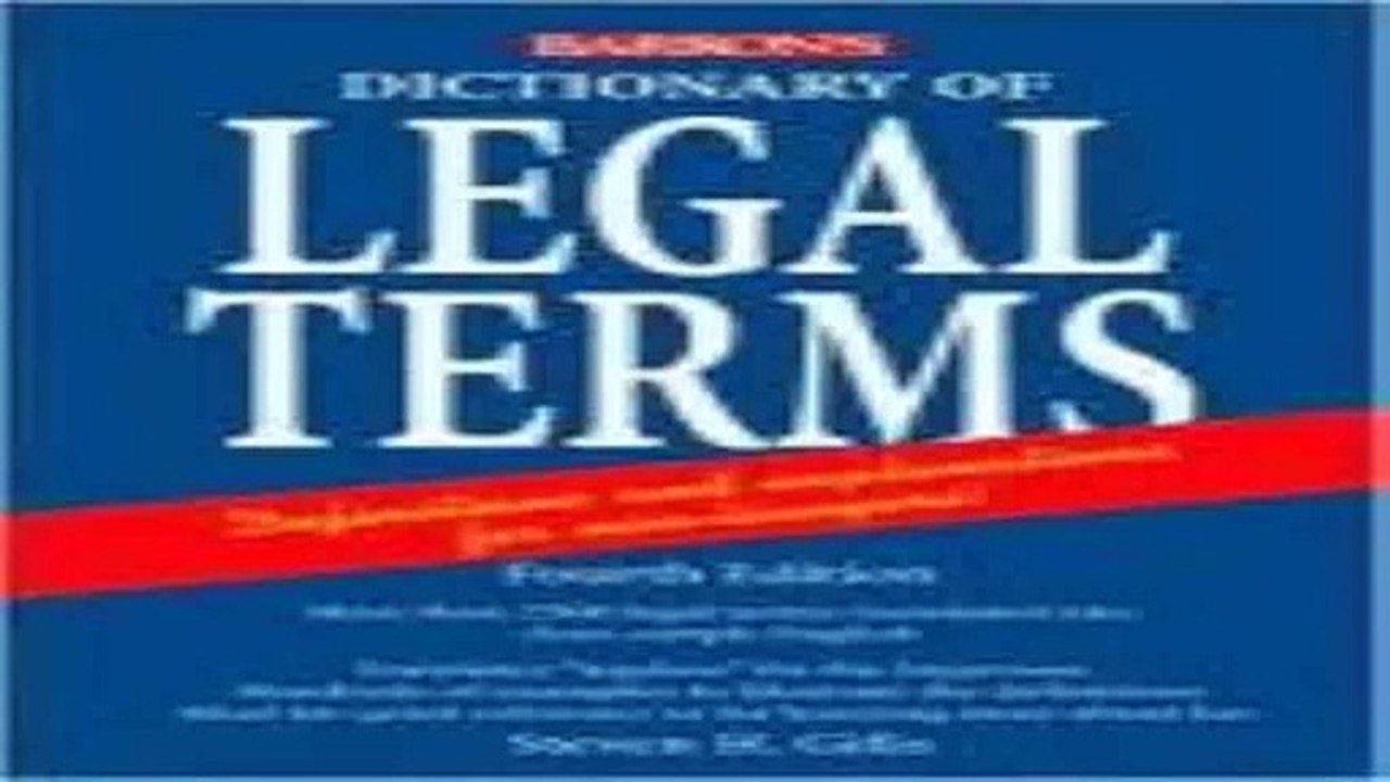 Dictionary of Legal Terms