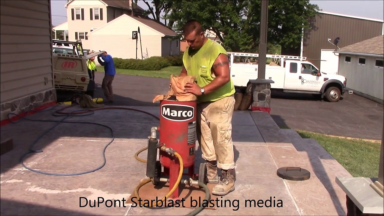 Sandblasing Stamped Concrete Sealer