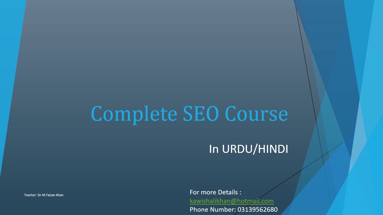 Complete SEO Course in Urdu/Hindi 🌐