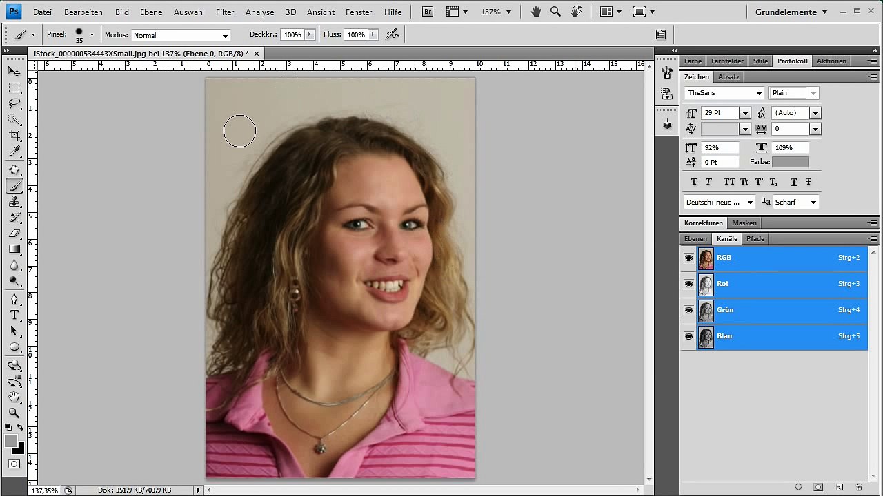 24 Tutorial Photoshop - Freistellen mit Kanälen (deutsch)