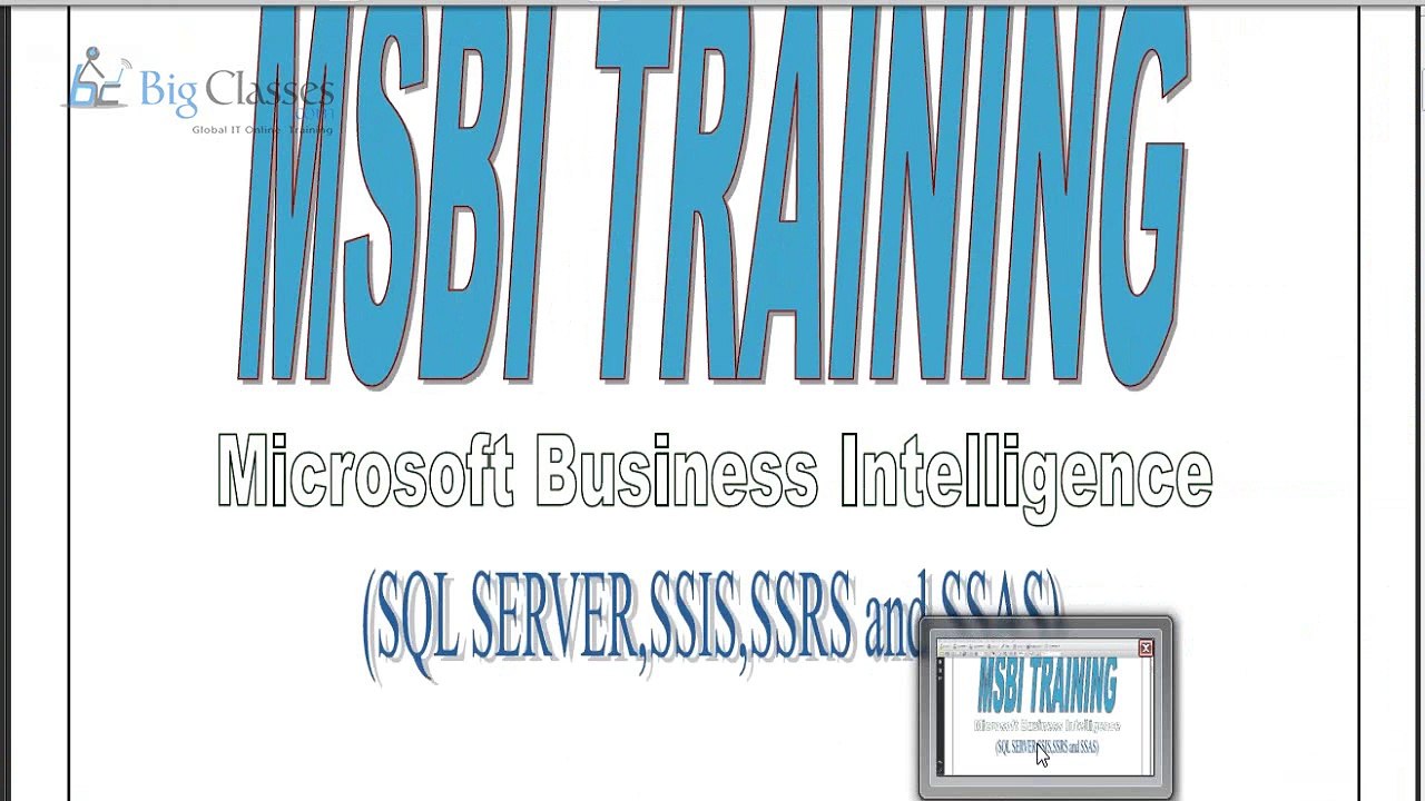 MSBI Online Training | MSBI Tutorials for Beginners