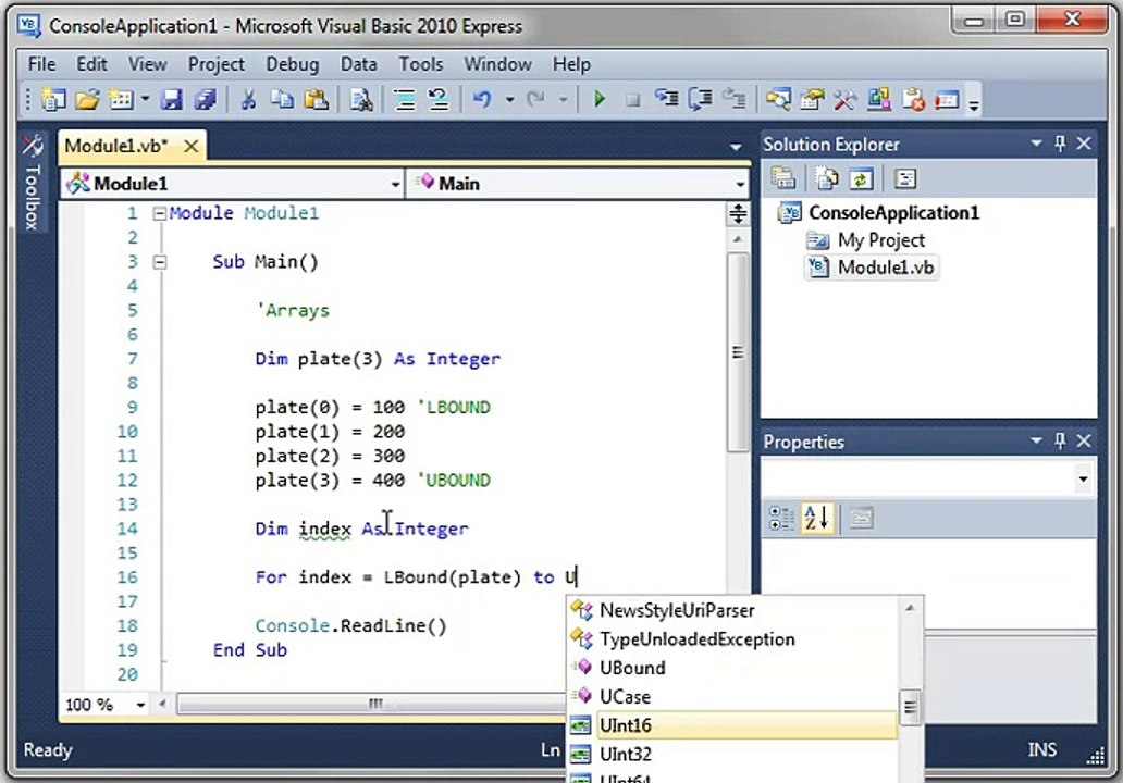 Visual Basic Tutorial 12-  Arrays