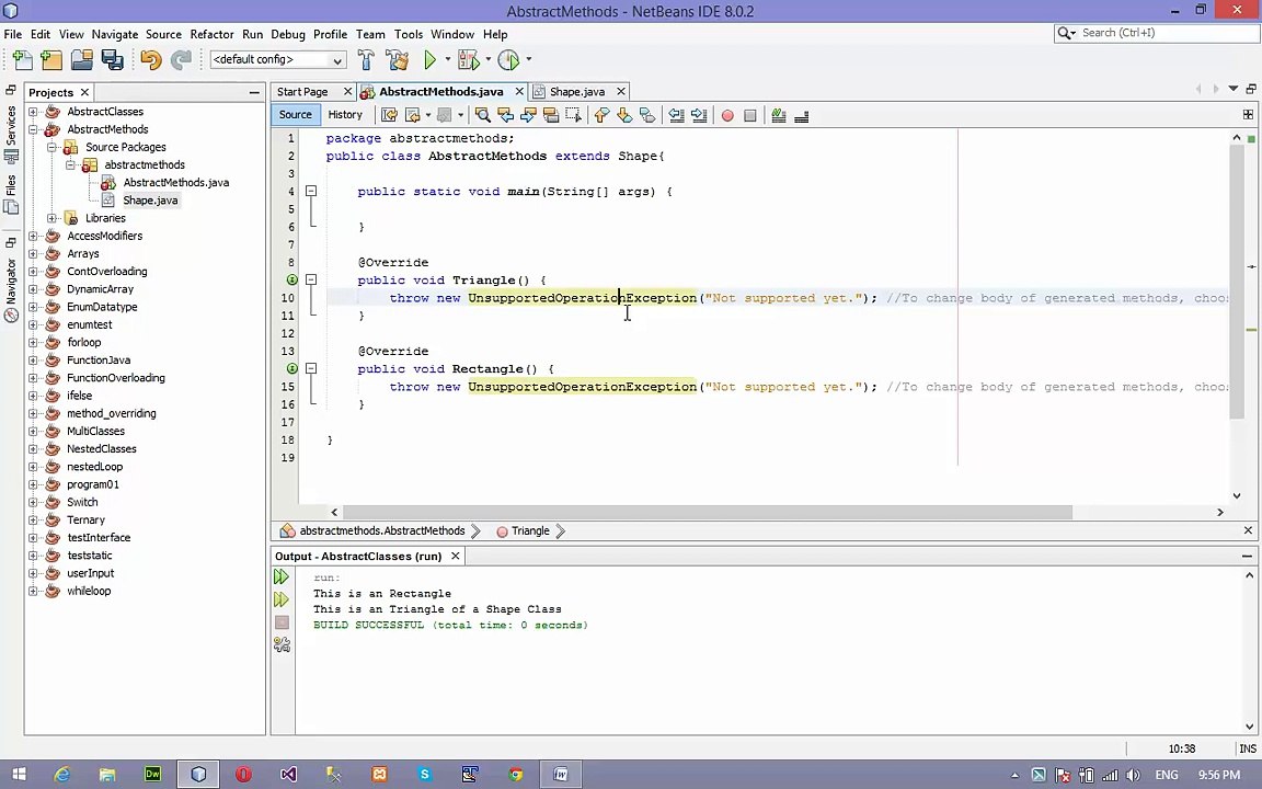 Abstract Method in Java