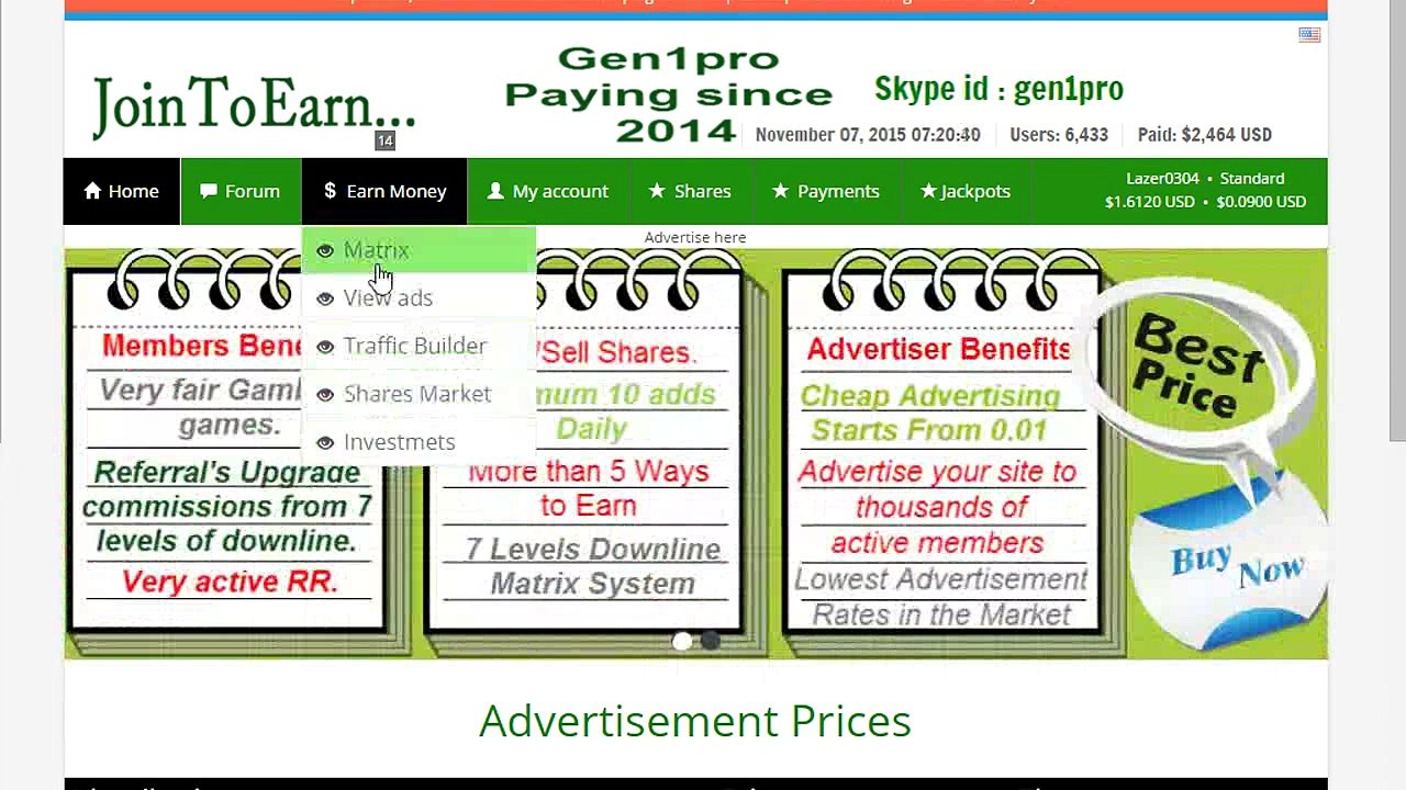 What is Gen1Metrix in Gen1Pro (Earning Site/ (In English)