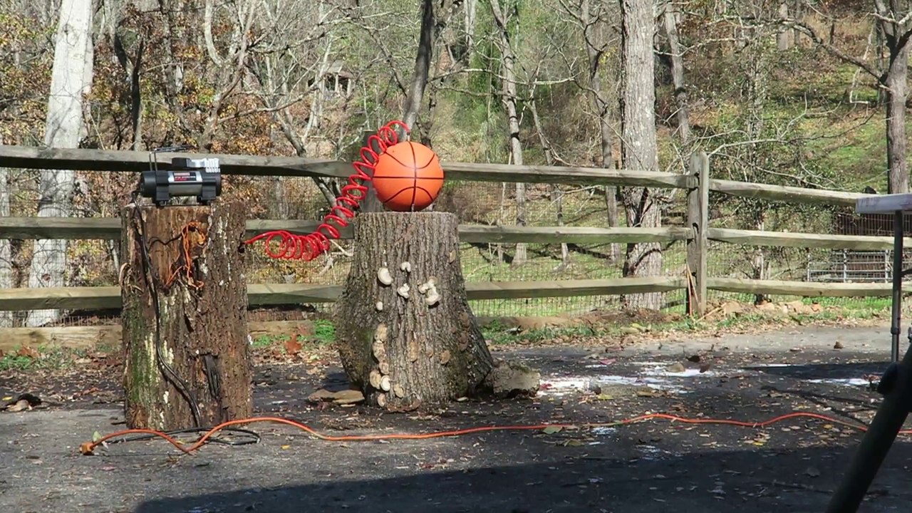 How much pressure is needed to explode a Basketball?!